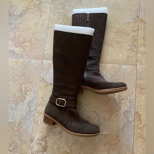 Dansko suede leather boots riding with buckle 37 6.5